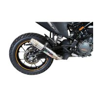 Exhaust compatible with Ktm 250 Adventure Sw 2020-2024, Deeptone Inox, Slip-on exhaust including removable db killer and link pipe 