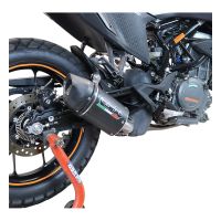 Exhaust compatible with Ktm 250 Adventure Sw 2020-2024, Furore Nero, Slip-on exhaust including removable db killer and link pipe 