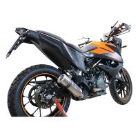 Exhaust compatible with Ktm 390 Adventure Sw 2020-2020, M3 Inox , Slip-on exhaust including removable db killer and link pipe 