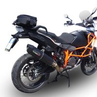 Exhaust compatible with Ktm 1290 Super Adventure 2017-2020, Furore Evo4 Nero, Slip-on exhaust including removable db killer and link pipe, EPA-compliant 
