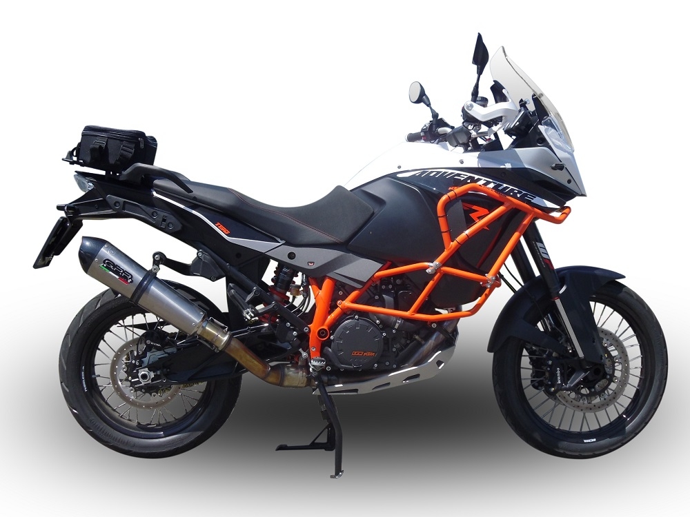 GPR exhaust compatible with  Ktm 1090 Adventure 2017-2020, New Grand Prix Evo Titanium, Slip-on exhaust including link pipe 