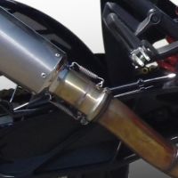Exhaust compatible with Ktm 1290 Super Adventure 2017-2020, Sonic Poppy, Slip-on exhaust including removable db killer and link pipe, EPA-compliant 