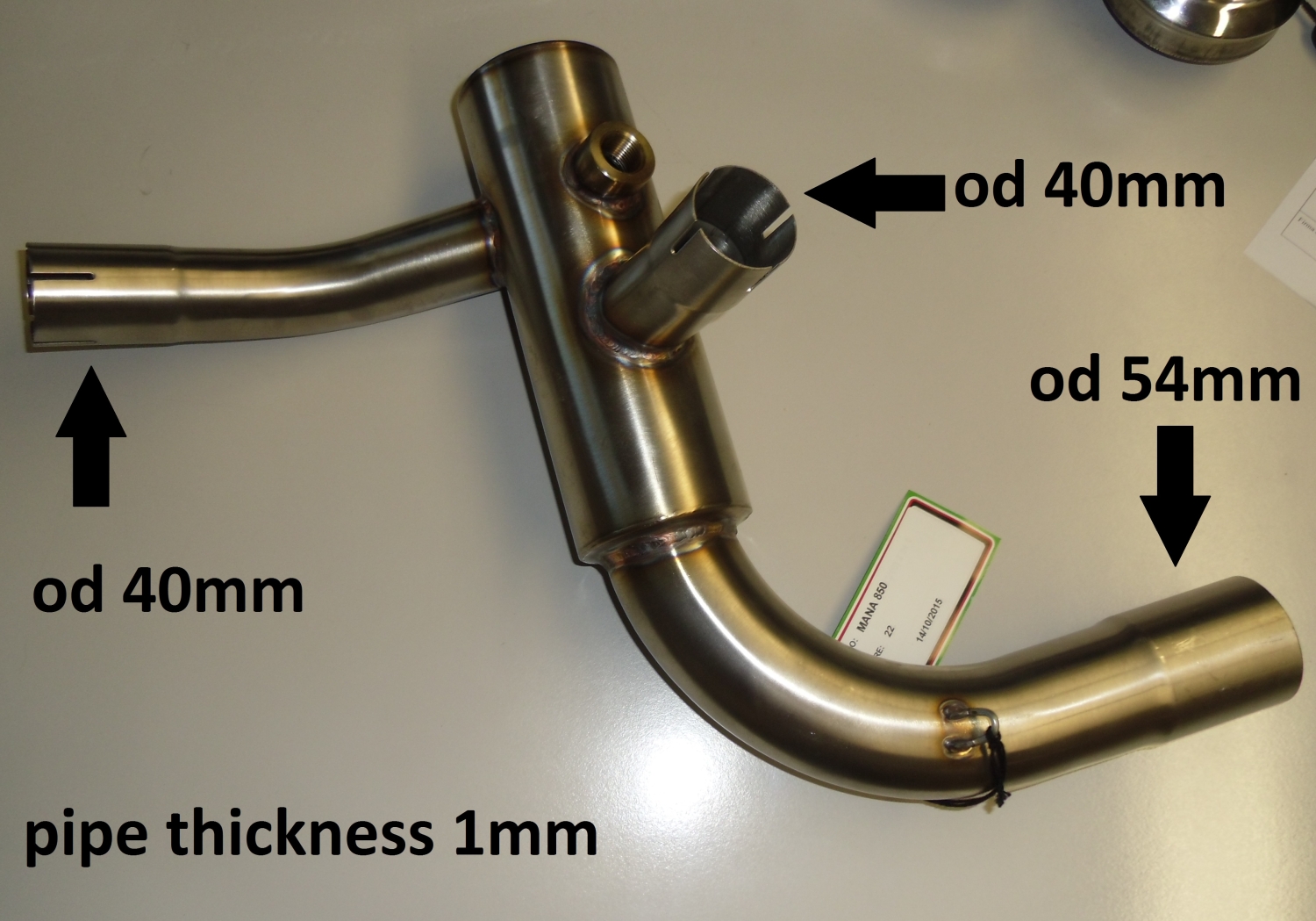 Exhaust compatible with Aprilia Mana 850 Gt 2007-2016, Trioval, Mid-Full system exhaust including removable db killer 