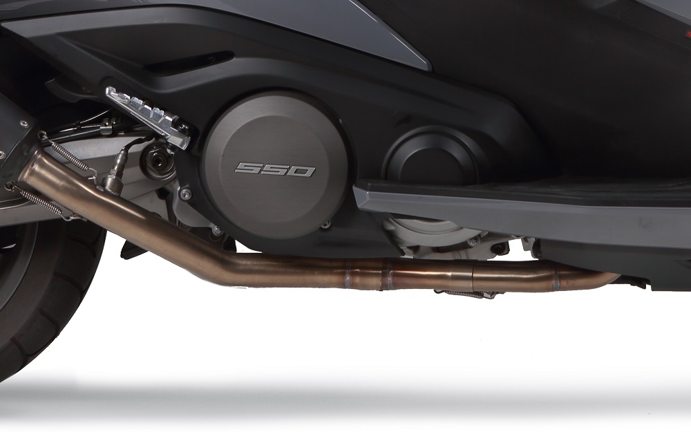 Exhaust compatible with Kymco Ak 550 2017-2020, M3 Inox , Full system exhaust, including removable db killer 