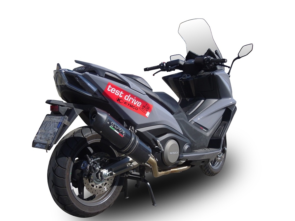Exhaust compatible with Kymco Ak 550 2017-2020, Furore Nero, Full system exhaust, including removable db killer 