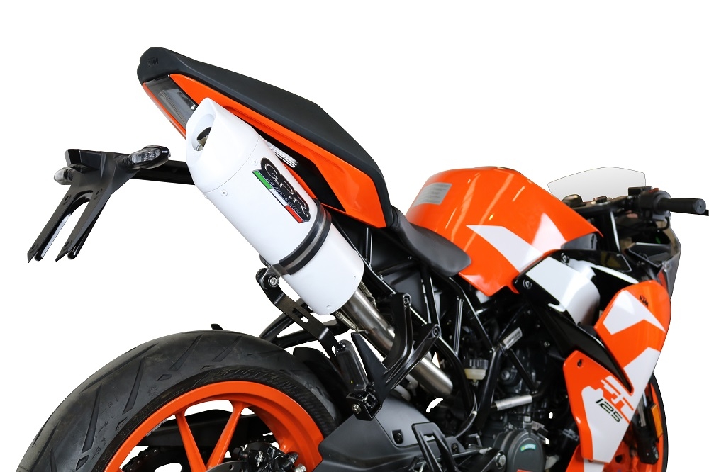 Exhaust compatible with Ktm RC 125 2017-2020, Albus Evo4, Slip-on exhaust including link pipe and removable db killer 