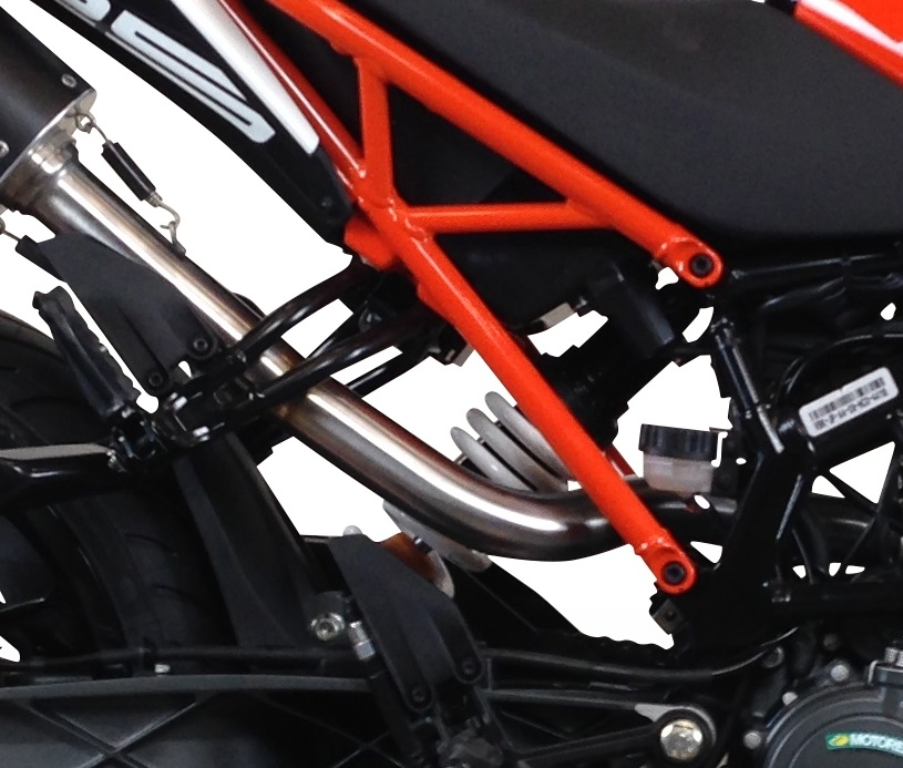 Exhaust compatible with Ktm 125 Duke 2017-2020, Albus Evo4, Slip-on exhaust including link pipe and removable db killer 