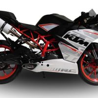 Exhaust compatible with Ktm RC 390 2015-2016, Albus Ceramic, Slip-on exhaust including removable db killer and link pipe, not EPA-compliant 