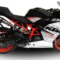 Exhaust compatible with Ktm RC 390 2015-2016, Deeptone Inox, Slip-on exhaust including link pipe 