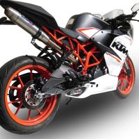 Exhaust compatible with Ktm RC 390 2015-2016, Deeptone Inox, Slip-on exhaust including link pipe 