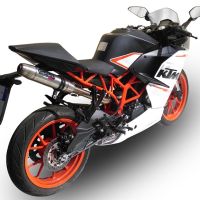 Exhaust compatible with Ktm RC 390 2015-2016, Deeptone Inox, Slip-on exhaust including link pipe 