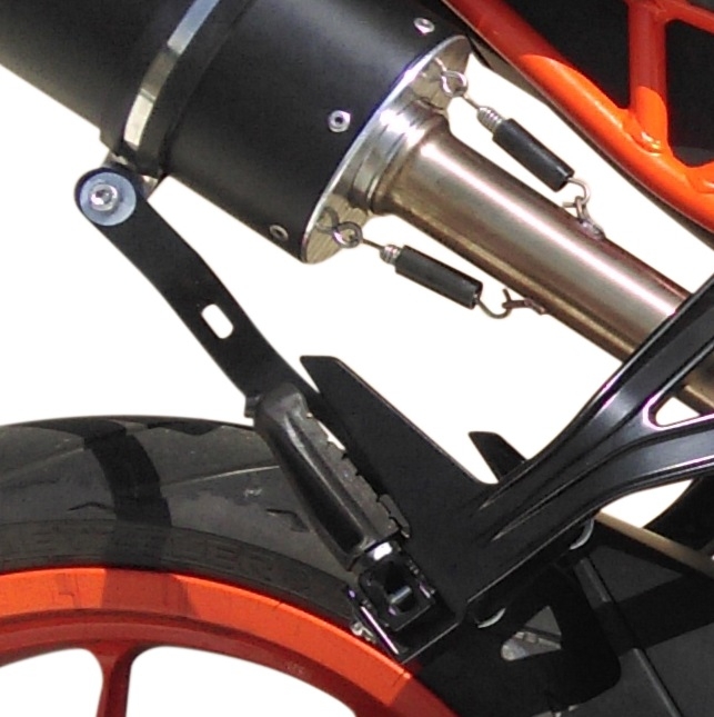 Exhaust compatible with Ktm RC 390 2015-2016, Furore Nero, Slip-on exhaust including removable db killer and link pipe, not EPA-compliant 