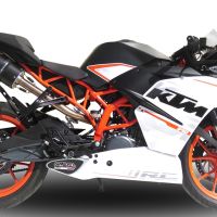 Exhaust compatible with Ktm RC 390 2015-2016, Furore Nero, Slip-on exhaust including removable db killer and link pipe, not EPA-compliant 