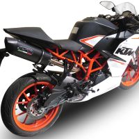 Exhaust compatible with Ktm RC 390 2015-2016, Furore Nero, Slip-on exhaust including removable db killer and link pipe, not EPA-compliant 