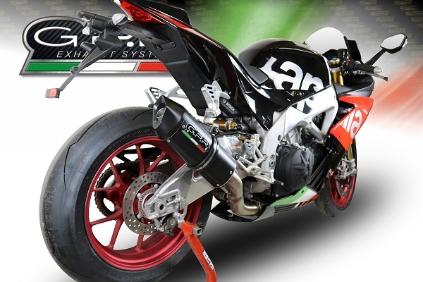Exhaust compatible with Aprilia Rsv4 1100 Racing Factory 2019-2020, Furore Evo4 Nero, Slip-on exhaust including link pipe and removable db killer 