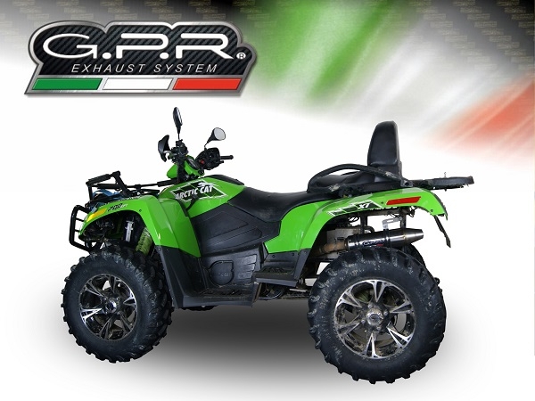 Exhaust compatible with Artic Cat 700 LTD 2012-2016, Deeptone Atv, Silencer to install with original manifold exhaust including removable db killer and link pipe, EPA-compliance NOT required 