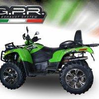 Exhaust compatible with Artic Cat 700 LTD 2012-2016, Deeptone Atv, Silencer to install with original manifold exhaust including removable db killer and link pipe, EPA-compliance NOT required 