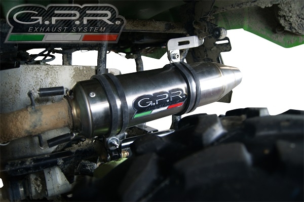 Exhaust compatible with Artic Cat 700 LTD 2012-2016, Deeptone Atv, Silencer to install with original manifold exhaust including removable db killer and link pipe, EPA-compliance NOT required 