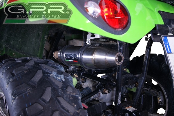 Exhaust compatible with Artic Cat 700 LTD 2012-2016, Deeptone Atv, Silencer to install with original manifold exhaust including removable db killer and link pipe, EPA-compliance NOT required 