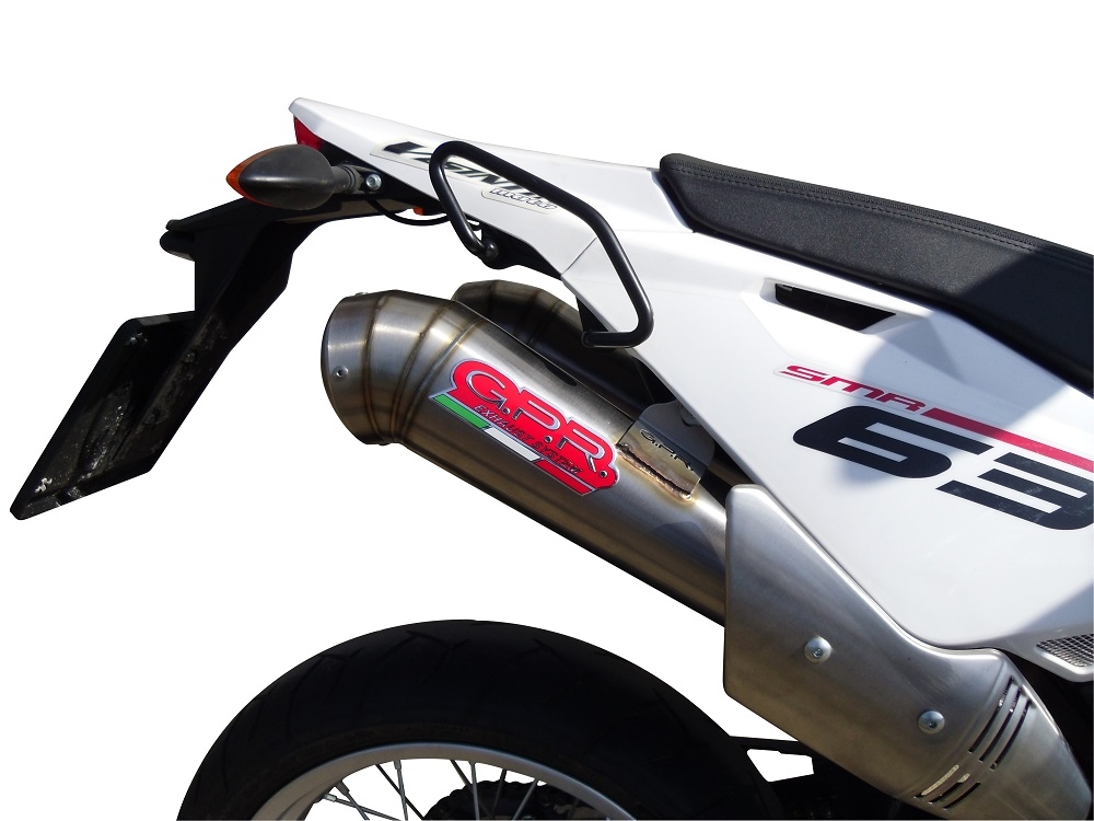 Exhaust compatible with Husqvarna TE 630 E - SMS 630 - Smr 630 2010-2014, Powercone Evo, Dual slip-on including removable db killers and link pipes, not EPA-compliant 