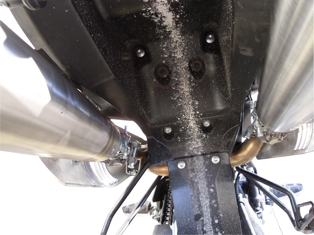 Exhaust compatible with Husqvarna TE 630 E - SMS 630 - Smr 630 2010-2014, Albus Ceramic, Dual slip-on including removable db killers and link pipes, not EPA-compliant 