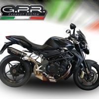 Exhaust compatible with Mv Agusta Brutale 1090 R-RR 2010-2016, Furore Nero, Slip-on exhaust including removable db killer and link pipe, EPA-compliant 