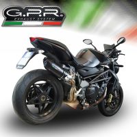 Exhaust compatible with Mv Agusta Brutale 1090 R-RR 2010-2016, Furore Nero, Slip-on exhaust including removable db killer and link pipe, EPA-compliant 