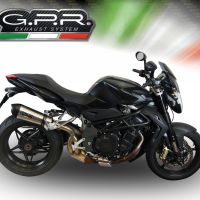 GPR exhaust compatible with  Mv Agusta Brutale 990 R 2010-2011, New Grand Prix Evo Titanium, Slip-on exhaust including removable db killer and link pipe, EPA-compliant 