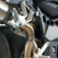 Exhaust compatible with Mv Agusta Brutale 990 R 2010-2011, M3 Titanium Natural, Slip-on exhaust including removable db killer and link pipe, EPA-compliant 