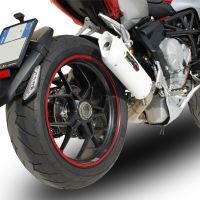 Exhaust compatible with Mv Agusta Rivale / Stradale 800 2014-2016, Albus Ceramic, Slip-on exhaust including removable db killer and link pipe, EPA-compliant 