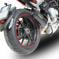 Exhaust compatible with Mv Agusta Rivale / Stradale 800 2014-2016, Furore Nero, Slip-on exhaust including removable db killer and link pipe, EPA-compliant 