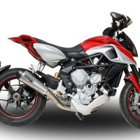 GPR exhaust compatible with  Mv Agusta Rivale / Stradale 800 2014-2016, New Grand Prix Evo Titanium, Slip-on exhaust including removable db killer and link pipe, EPA-compliant 
