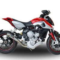 Exhaust compatible with Mv Agusta Rivale / Stradale 800 2014-2016, Powercone Evo, Slip-on exhaust including removable db killer and link pipe, EPA-compliant 