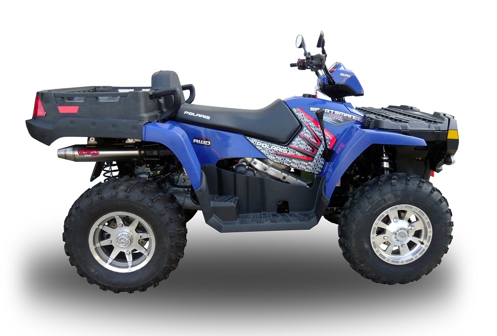 Exhaust compatible with Polaris Sportsman 800 X2 2007/2010 2007-2010, Deeptone Atv, Silencer to install with original manifold exhaust including removable db killer and link pipe, EPA-compliance NOT required 