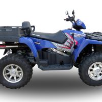 Exhaust compatible with Polaris Sportsman 800 X2 2007/2010 2007-2010, Deeptone Atv, Silencer to install with original manifold exhaust including removable db killer and link pipe, EPA-compliance NOT required 