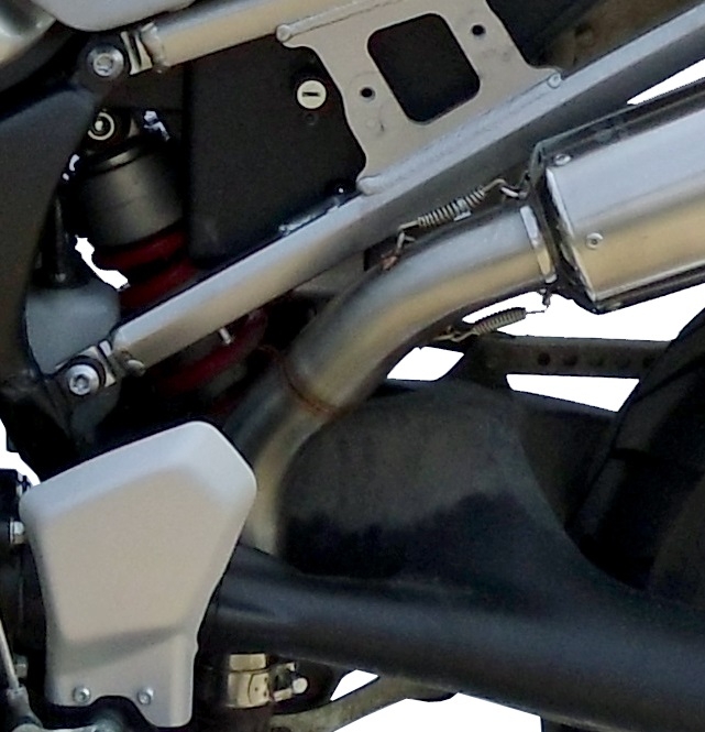 Exhaust compatible with Yamaha XT1200Z Supertenere 2017-2020, Albus Evo4, Slip-on exhaust including removable db killer and link pipe, EPA-compliant 