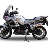 Exhaust compatible with Yamaha XT1200Z Supertenere 2010-2016, Trioval, Slip-on exhaust including removable db killer and link pipe, EPA-compliant 