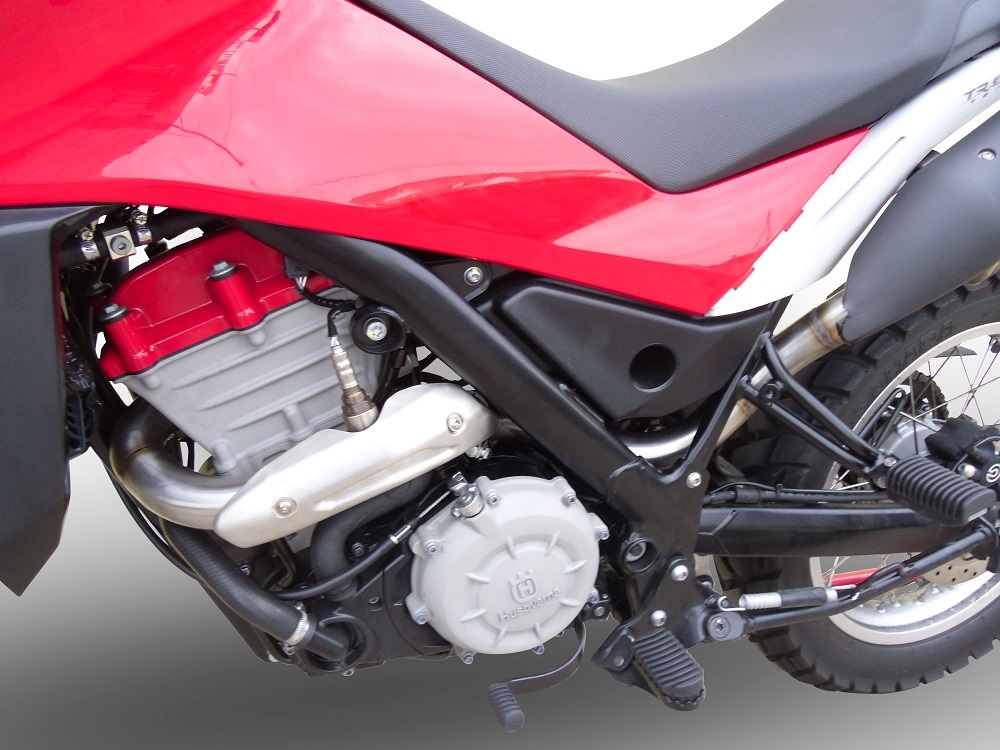 GPR exhaust compatible with Husqvarna TERRA - STRADA TR 650  2013-2015, Albus Ceramic, Homologated legal full system exhaust, including removable db killer and catalyst 