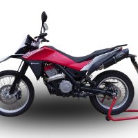 GPR exhaust compatible with Husqvarna TERRA - STRADA TR 650  2013-2015, Furore Nero, Homologated legal full system exhaust, including removable db killer and catalyst 