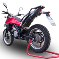 GPR exhaust compatible with Husqvarna TERRA - STRADA TR 650  2013-2015, Furore Nero, Homologated legal full system exhaust, including removable db killer and catalyst 