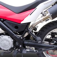 GPR exhaust compatible with Husqvarna TERRA - STRADA TR 650  2013-2015, Furore Nero, Homologated legal full system exhaust, including removable db killer and catalyst 