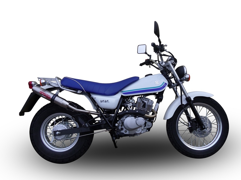 Exhaust compatible with Suzuki Rv 125 Van Van 2003-2017, Deeptone Inox, Slip-on exhaust including link pipe 