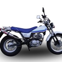 Exhaust compatible with Suzuki Rv 125 Van Van 2003-2017, Deeptone Inox, Slip-on exhaust including link pipe 
