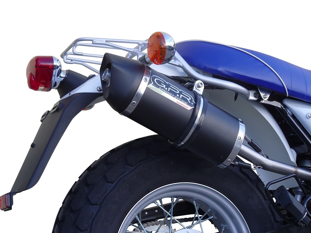 Exhaust compatible with Suzuki Rv 125 Van Van 2003-2017, Furore Nero, Slip-on exhaust including removable db killer and link pipe, not EPA-compliant 