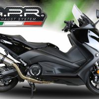 GPR exhaust compatible with  Yamaha T-Max 560 2022-2024, New Grand Prix Evo Titanium, Full system exhaust, including removable db killer 