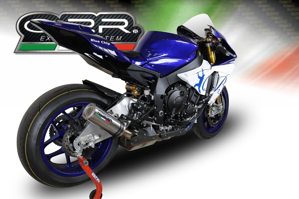 Exhaust compatible with Yamaha R1 2020-2025, M3 Inox , Slip-on exhaust including removable db killer and link pipe, EPA-compliant 