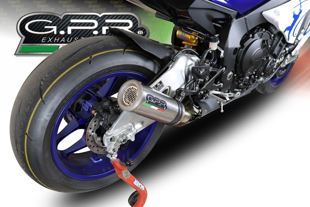Exhaust compatible with Yamaha R1 2020-2025, M3 Inox , Slip-on exhaust including removable db killer and link pipe, EPA-compliant 