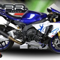 Exhaust compatible with Yamaha R1 2017-2019, M3 Black Titanium, Mid-Full system racing exhaust 