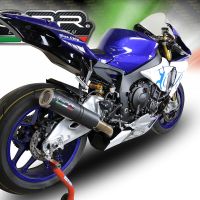 Exhaust compatible with Yamaha R1 2017-2019, M3 Black Titanium, Mid-Full system racing exhaust 