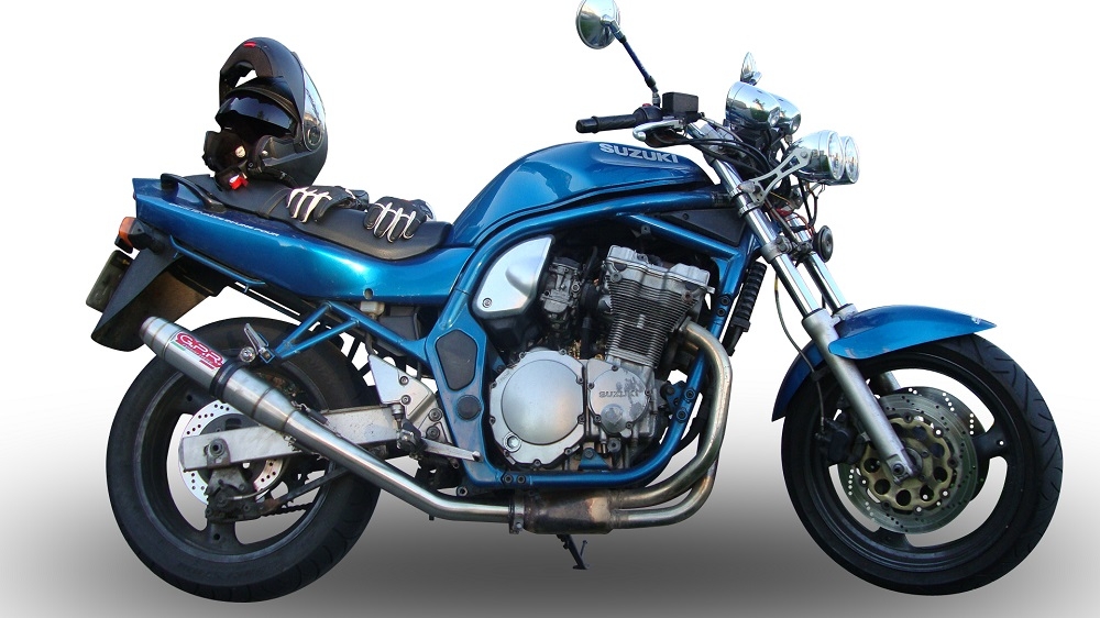 Exhaust compatible with Suzuki Gsf 650 Bandit - S 2005-2006, Deeptone Inox, Slip-on exhaust including removable db killer and link pipe, not EPA-compliant 
